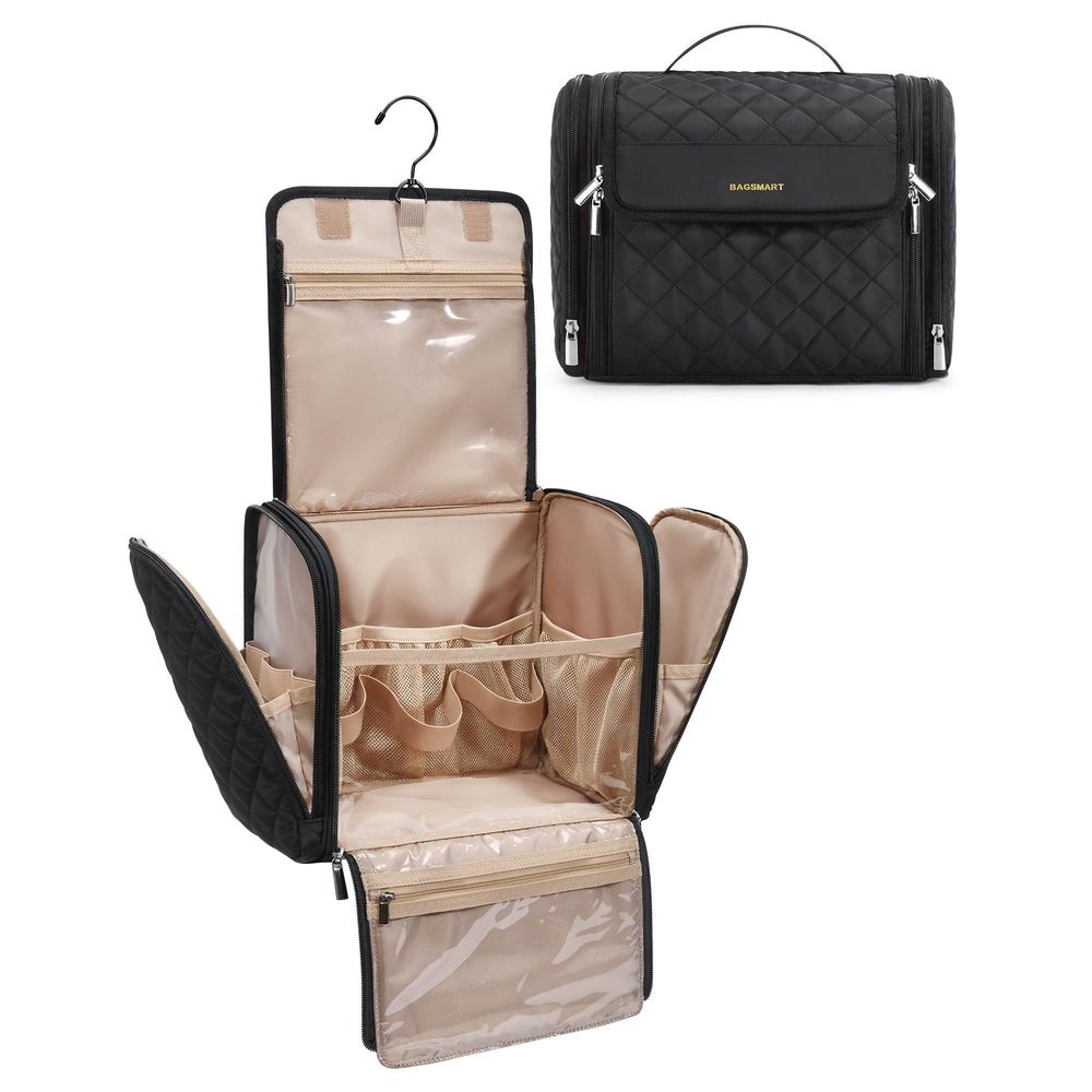 Hanging Travel Toiletry Bag, Large Capacity Water-resistant Cosmetic Organizer😝